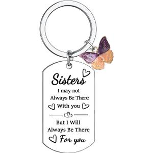 Sister Gifts from Sister Funny Sister Keychain Funny Gifts for Big Sister Little Sister Soul Sister Besties Classmates Best Friend Birthday Gifts Graduation Gifts Ideas Best Sisters Ever Keychain