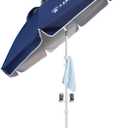 AMMSUN Shade Umbrella, Premium Portable Umbrella with Stand, 6.5ft Lightweight Free Standing Canopy for Sporting Games, Adjustable Instant Sun Protection and Easy to Carry, Navy Blue