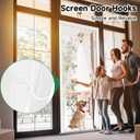 HOFUDON Upgraded Magnetic Screen Door Mesh, Full Strip Magnets, Heavy Duty Fiberglass Mesh, Door Screen Magnetic Closure for Single Door Size 36 x 82 Inch, Screen Door Size 38 x 84 Inch White