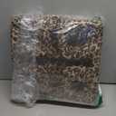 Couch and Bed Cup Holder Pillow, Sofa Refreshment Tray for Drinks/Remote Control/Snacks Holder (Leopard)