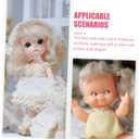 Mini Hats for Crafts 6Pcs Mesh Flower Tiny Top Hats 2.75 Inch Lightweight Doll Hair Accessories for Dollhouse Decoration and Party Dress up