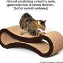 PetFusion Ultimate Cat Scratch Lounge, Cat Scratchers for Indoor Cats, Reversible & Durable, Made from Recycled Corrugated Cardboard, Walnut Brown