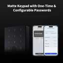 Aqara Smart Lock U100, Fingerprint Keyless Entry Door Lock with Apple Home Key, Touchscreen Keypad, Smart Electronic Deadbolt, IP65 Weatherproof, Supports Apple HomeKit, Alexa, Google, IFTTT, Silver