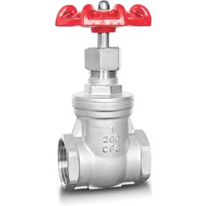 1"" NPT Stainless Steel Gate Valve, Heavy Duty Female x Female Thread Rotary Sluice Valve, Manual Rotary Sluice Valve with Wheel Handle 200WOG for Water Oil Gas (1"", DN25)