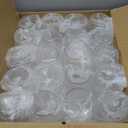 Goodluck 40 PCS Diamond Stemless Plastic Whiskey Glasses, 12 Oz Disposable Cocktail Glasses, Suitable for Weddings, Birthday Parties, Family Gatherings, Bars, etc Gold rimmed cups (Clear and Gold)