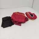 Uisozsfeb Men & Kids Classic Role Lord Costume Halloween Cosplay Red Cloak Top Costumes Robe Cape, (Small)