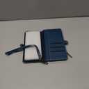 Defencase Compatible with iPhone 17 Case Wallet with RFID Blocking Card Holder for Women and Men, Fashion PU Leather Magnetic Snap Flip Zipper Strap Wallet Phone Case for iPhone 17 6.3", Dark Blue