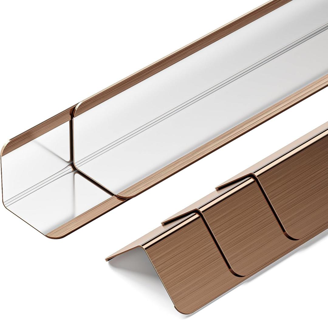 5pcs Wall Corner Guards 2x2x48 Inches 304 Stainless Steel Heavy Duty Rounded Corner Protector, Smooth Folded Edge Design for Wall Protection Copper Red