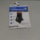 Slim-Fit Ankle Brace for Sprained Ankle, Quick Lace Up Ankle Support for Women Men with 2 Auto-Shaped Pads, Air Fabric Cool Ankle Stabilizer for Injury Recover, Running,Sports, M(12-13) (Black)