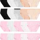 Fruit of the Loom Girls' Cotton Brief Underwear Multipacks (S)