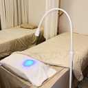 12W UV Lash Light with Foot Pedal, Lash Lamp for Eyelash Extension Grafting Eyebrow Beauty Salon, Lash floor Lamp for Eyelash Tech, Rapid Dry in 2 Seconds, Adjustable Angle and Light Spot Size, White