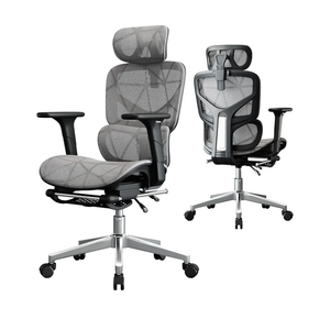 Office Chair with 3D Adjustable Lumbar Support,Ergonomic Computer Chair,Adjustable Headrest and Armrests, 400lbs Capacity,Tilt-Swivel,Premium Mesh Desk Chair for Office,Home & Gaming (Grey)