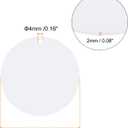 PATIKIL Acrylic Circle Blanks 3 Inch, 30 Pack Round Clear Disc Ornaments with Hole for DIY Keychain Project Crafting, White