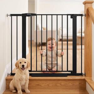 Mumeasy 29.7-40.6" Baby Gate for Stairs, Auto Close Dog Gate for Doorways