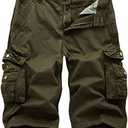 IDEALSANXUN Men's Casual Loose Fit Multi-Pockets Military Cargo Shorts Size 40