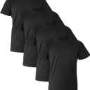 Hanes Men's Ultimate Comfort Fit Cotton Stretch Crewneck Undershirts, Multipack (Black, XL)