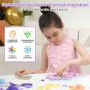 MyPixie Poke Art Kits for Girls, Arts and Crafts for Kids 4-8, DIY Creative Activity Toys, Christmas Birthday Gifts for Girls 4 5 6 7 8 9 10 Year Old (Pink)