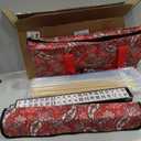 American Mahjong Game Set, 166 White Tiles, 4 All-in-One Color Rack/Pushers, Complete Mahjong Tile Set Red Printed Carrying Bag, 21 inches x 10 inches x 4 inches
