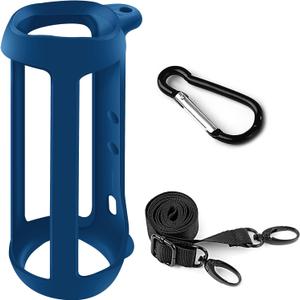 Silicone Case Compatible for FLIP 5 Portable Bluetooth Speaker, Gel Soft Skin Cover, Rubber Case, Travel Carry Pouch with Strap (Speaker and Accessories not Included)(Blue)