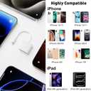 2 x SD Card Reader for iPhone (Lighting), Plug and Play Memory Card Reader, Portable Trail Digital Camera Accessories, Supports SD and TF Card MicroSD Card Adapter for iPad No App Required (3.94inch)