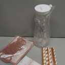 99 Pcs Mimosa Bar Supplies Bridal Shower Decorations 34 oz Plastic Water Carafe with Lids Plastic Champagne Flutes with Straws the Bubbly Banner for Rose Gold Bachelorette Mimosa Party