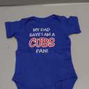 Curiositees Cubs Dad/Grandpa/Uncle Says I Am A Fan Baby Bodysuit Romper Outfit - Royal Blue (Newborn)