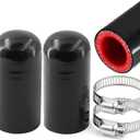 2Pcs High Temperature 4-Ply Reinforced Silicone Hose Cap ID 7/8 Inch(22mm) Hose End Plug For Turbo Bypass Valve/Fix Leak/Throttle Body Water Port/Heater Core/Coolant Heater Vacuum Water Port