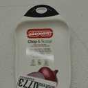 Dexas Chop & Scoop Cutting Board, Small 6.5 by 10.5 inches, White with Black Handle
