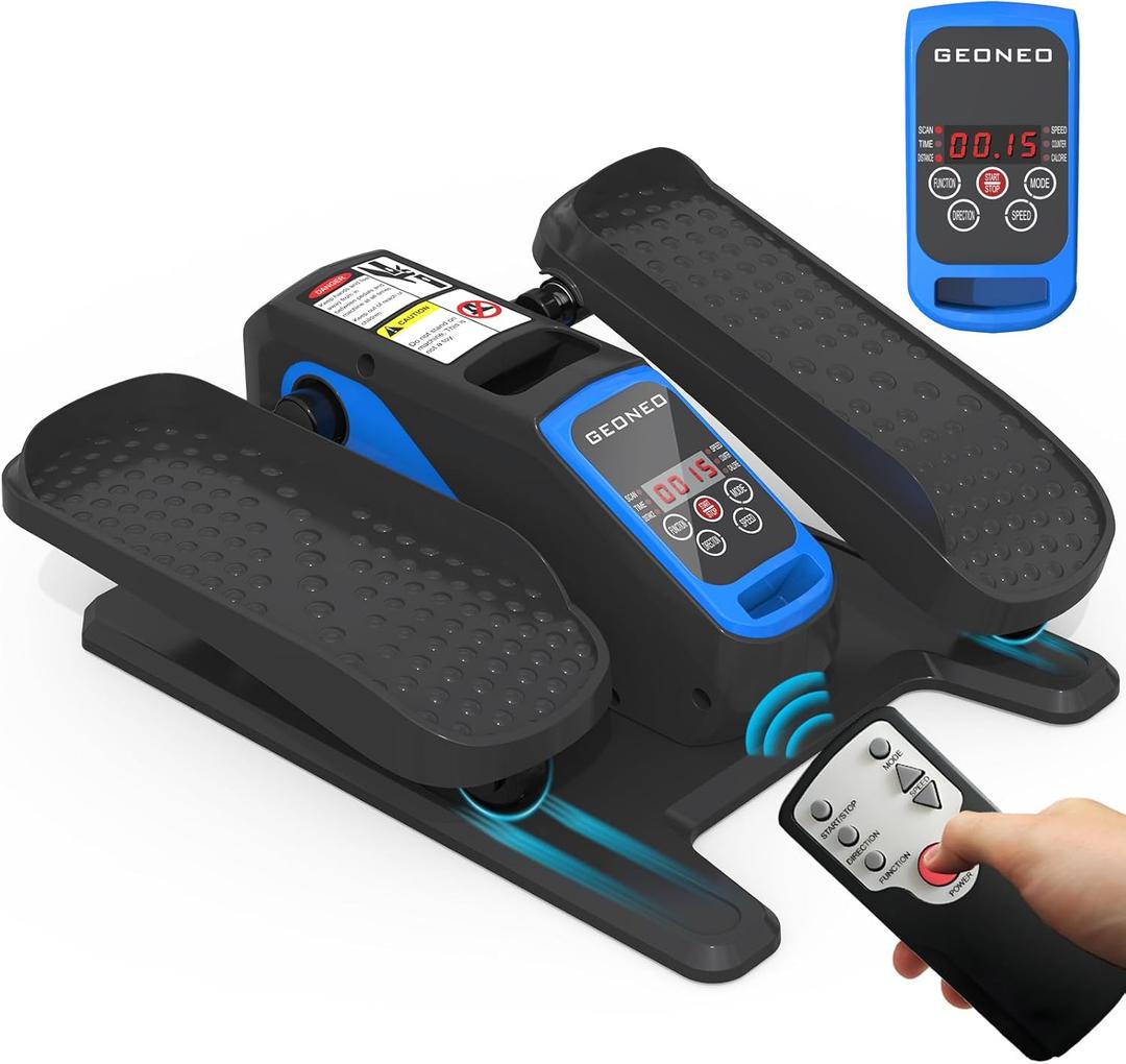 Under Desk Elliptical Machine, Electric Elliptical Exerciser for Senior, Quiet & Small Electric Seated Pedal Exerciser for Home with Display Monitor, Remote Control & 12 Adjustable Speeds