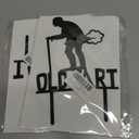 2 x Acrylic Old Man & Woman Birthday Cake Topper - Humor Decoration, Black