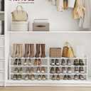 VASAGLE Shoe Rack for Closet, Stackable Shoe Organizer Shelf for Entryway, 3 Tiers, 11.7 x 32.3 x 21.3 Inches, White ULBS061WZ01S