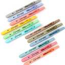 WRITECH Retractable Highlighters Assorted Colors: Chisel Tip Click Aesthetic Highlighter Marker Pens Pack Multi Colored Ink No Bleed Smear for Highlighting Journaling (12ct Mild+Vintage)