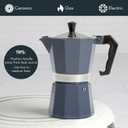 Primula Classic Stovetop Espresso and Coffee Maker, Moka Pot for Italian and Cuban Caf Brewing, Greca Coffee Maker, Cafeteras, 6 Espresso Cups, Blue