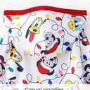Disney Mickey and Friends Family Matching Christmas Hooded Sweatshirt Casual Mickey Snow Pattern Long Sleeve Pullover Hoodies (8-9 Years, Red&white)