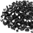 Stanbroil 10-Pound Fire Glass - 1/2 inch Reflective Tempered Fire Glass for Fireplace Fire Pit, Onyx Black Reflective