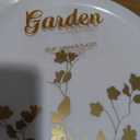 Garden Dinnerware White/Gold 10.6" Plates, Case of 120 (12 packs x 10)