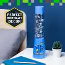 Paladone Minecraft Character Officially Licensed Glitter Flow Lamp or Night Mood Lighting, Gamer Room Dcor for Kids and Tweens