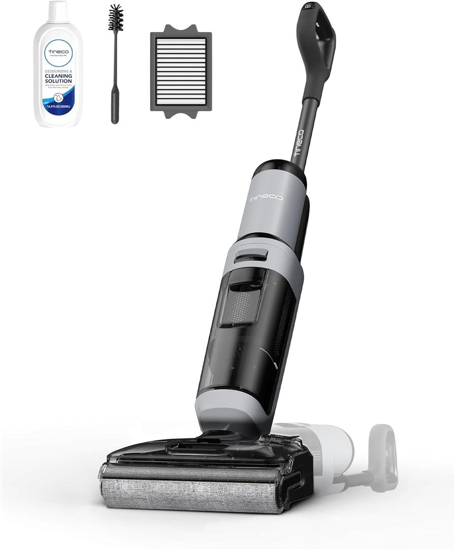 Tineco Floor ONE i5 Stretch Wet Dry Vacuum Cleaner, Vacuum & Mop in One Step, 20kpa Powerful Suction, 180 Lay-Flat Design, Anti-Tangle Design, Dual-Sided Edge Cleaning, Up to 30* Minutes Runtime