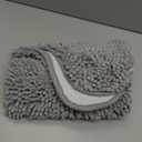 OLANLY Toilet Rugs U-Shaped 20x20, Extra Soft Absorbent Chenille Contour Bathroom Rugs for Toilet, Dry Quickly, Machine Washable, Non-Slip Bath Mat, Light Grey