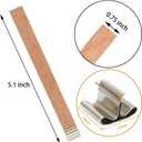 100 pcs Wooden Candle Wicks for Candle Making 0.75 * 5.1 inch Crackling Wood Wicks/Smokeless Candle Wick with Metal Base Clip 50 Sets