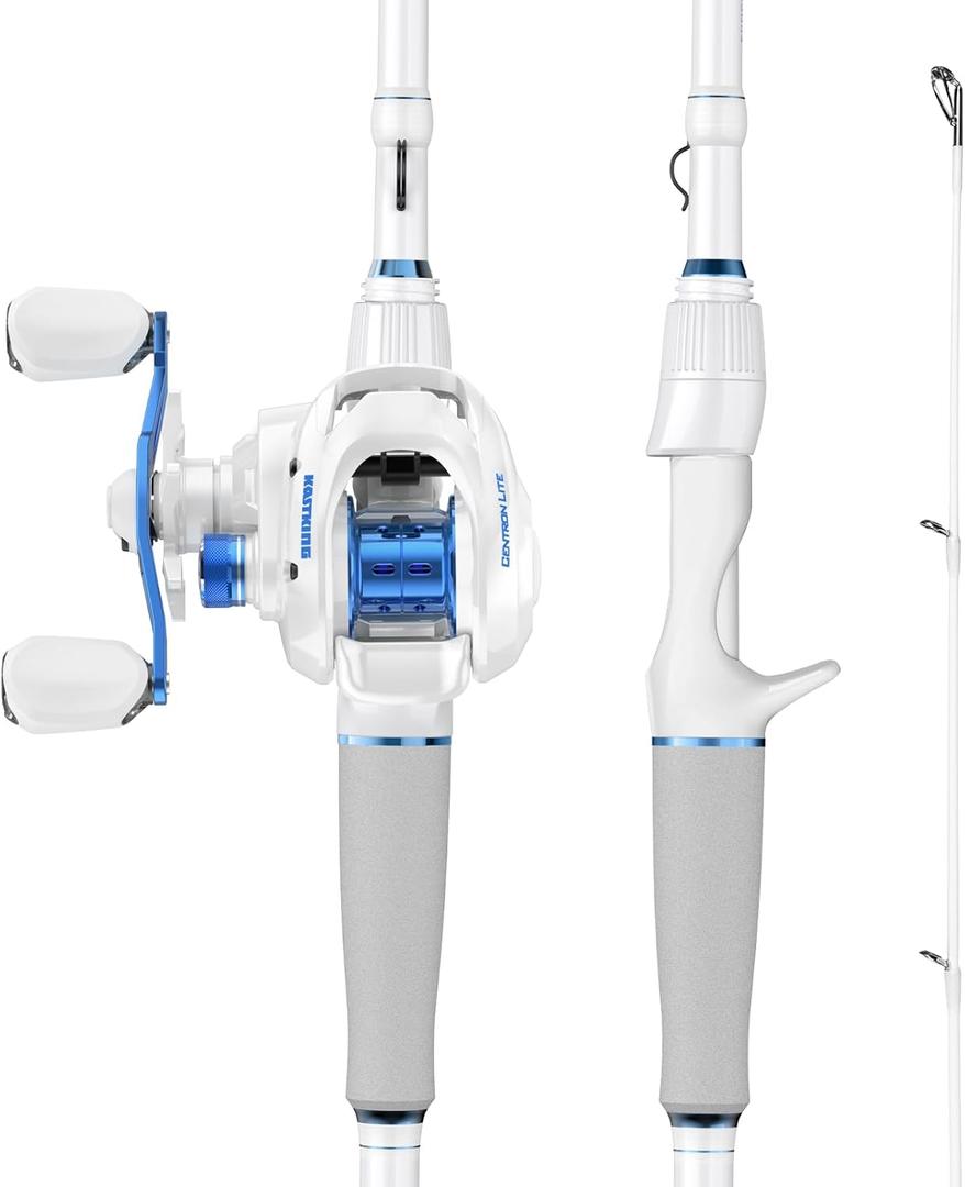 KastKing Centron Lite Fishing Rod and Reel Combo, Baitcaster & Spinning | Baitcaster & Spinning Combo, 2-Piece Rod Blanks, Stainless Steel Guides with Ceramic Rings, EVA Handle, Freshwater Fishing