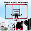 32" Portable Basketball Hoop Outdoor,Adjustable 4.1–8.5FT Basketball Goal