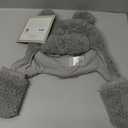 Tadpoles Super Soft Plush Sherpa Hat & Mittens Set, Grey, 0-12 months