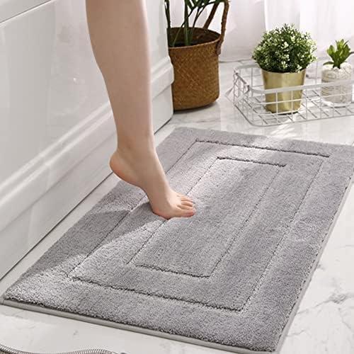 GRANNY SAYS Gray Bathroom Rugs, Bath Mats for Bathroom Non-Slip, Super Soft and Water Absorbent, Microfiber Bath Rugs, Machine Wash Dry, Bath Rugs for Floor, Tub and Shower, 16" x 24" (Grey)