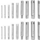 20 Pcs Tap Extractor Set 3/4 Flute Broken Head Screw Remover Stripped Tap Extractor Set Steel 3 Types