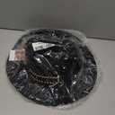 Vintage Western Cowboy Hat for Men Women - Wide Brim Cowgirl Fedora Hats with Braided Rope Band M (M)