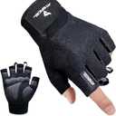 ATERCEL Workout Gloves for Men and Women, Exercise Gloves for Weight Lifting, Cycling, Gym, Training, Breathable and Snug fit (Black, L)