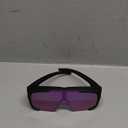 FEISEDY Polarized Fit Over Glasses Sunglasses for Men Women, Sports Wrap Around for Driving Cycling Fishing B0315 (Large, 06 Black Frame/Purple Mirrored Lens)