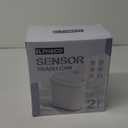 ELPHECO Bathroom Motion Sensor Trash can 2 Gallon Automatic Garbage Can, Slim Plastic Smart Trash Can with Lid, Commercial Intelligent Trash Bin for Bedroom, Bathroom, Office, White with Grey Trim