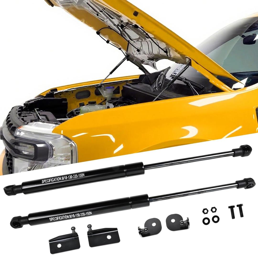 Hood Struts Lift Support Kit Compatible with Ford Maverick 2022-2025 Accessories Front Hood Quicklift Gas Shocks Damper Bracket Springs Rod Prop, No Drill, 1 Pair Black